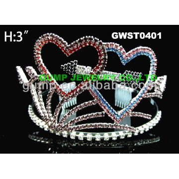 Valentine strass tiara coroa-GWST0401